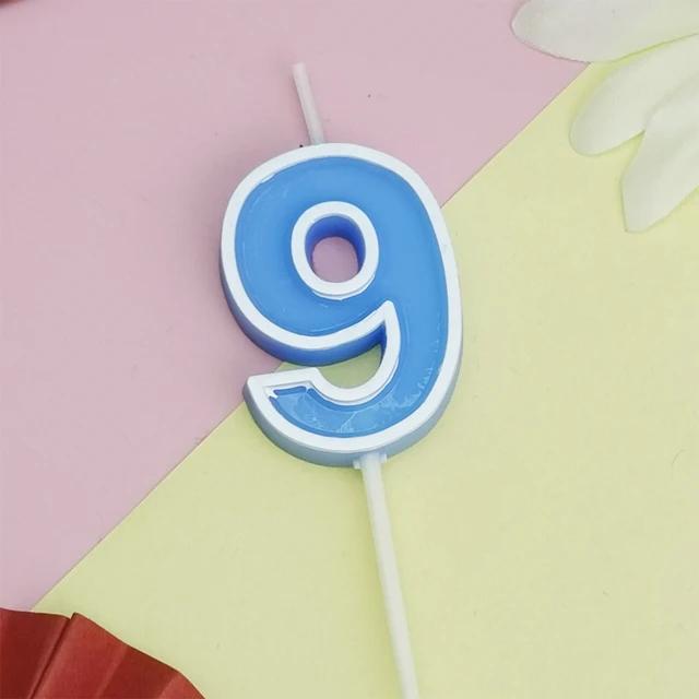 Candy Colored Happy Birthday Number Candle Children's Party Creative Cartoon Jelly Colored Valentine's Day Activity Candle