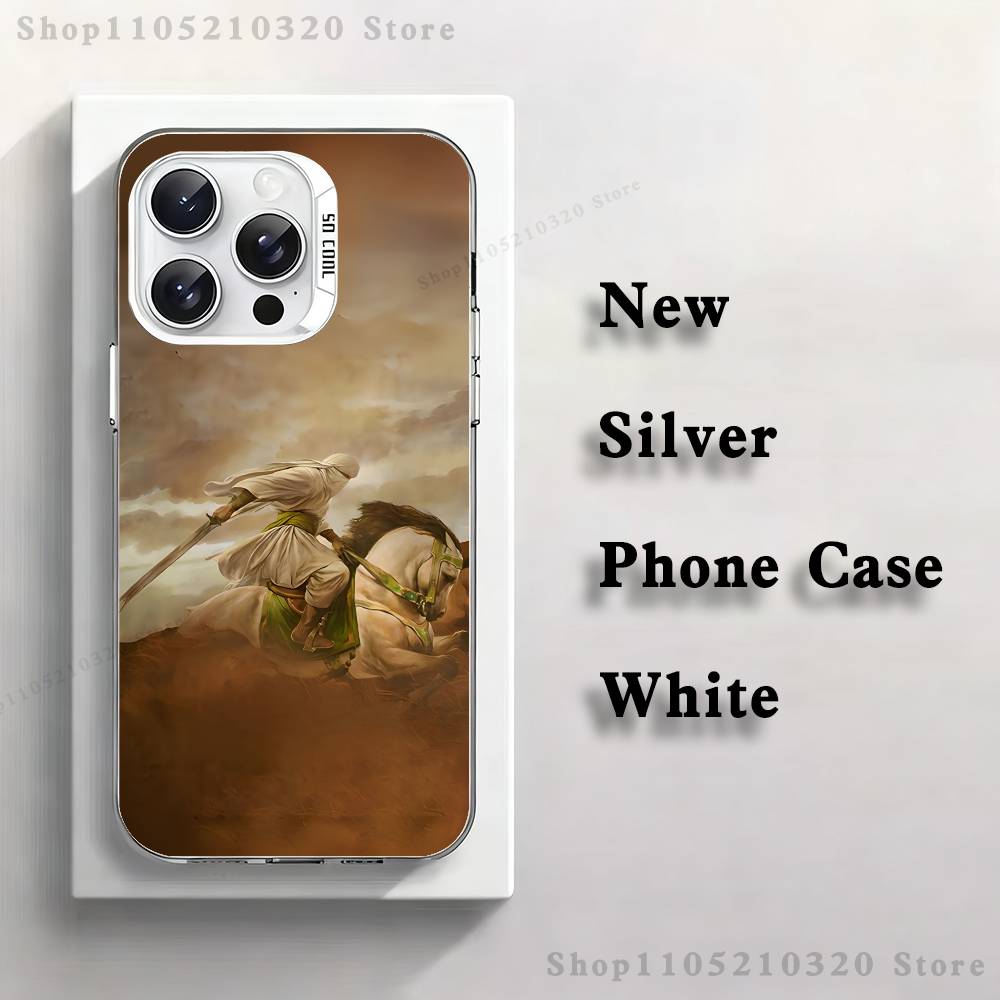 

Imam Hussain Shia Ali Phone Case For iPhone 17,16,15,14,13,12,11,Pro,Max,Plus,E,Air,Mini White Tpu Cover iPhone14