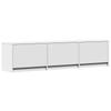 TV Stand with LED Lighting White 165 X 34 X 40 Cm Engineered Wood