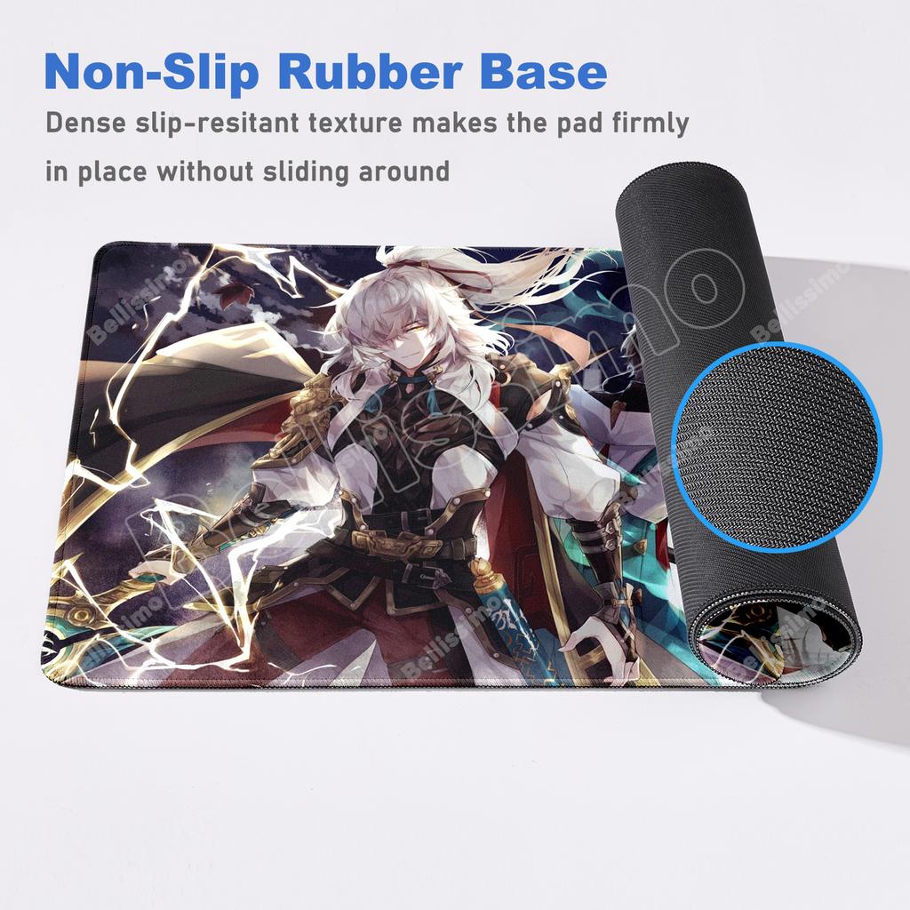 Anime Gaming Mousepad Honkai Star Rail Mouse Pad Locking Edge Mouse Mat Office Large Non-Slip Keyboard Mat Raiden Bosenmori Mei