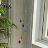 Colorful Light Projector Wind Chime Sun Catcher, 7-Color AB Crystal Balls & Beads, Crystals Ball Prisms Suncatcher, Garden Hanging Ornament