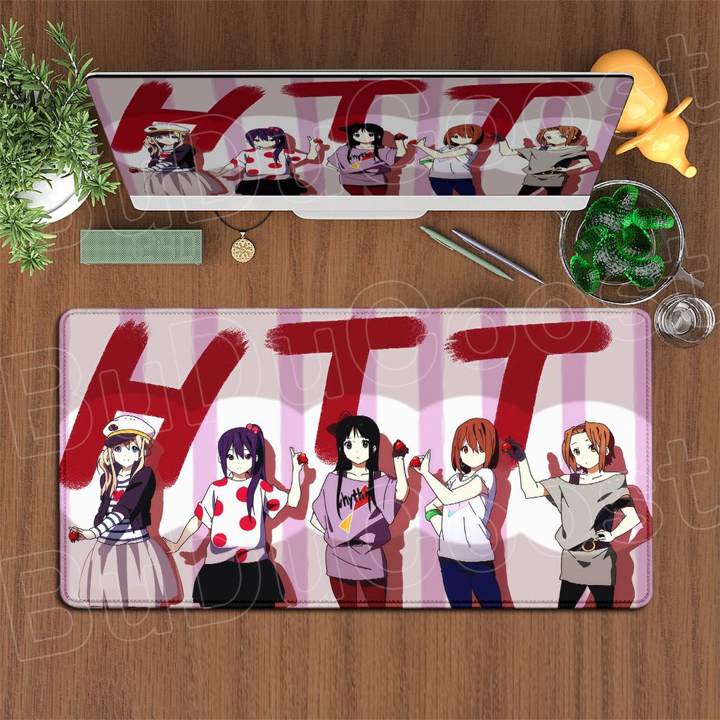 Game Cabinet Extended Desktop Mat Pc Accessories Kawaii Anime Girls Yui Hirasawa Mouse Pad Large KOn Office Laptop Keyboard Rug