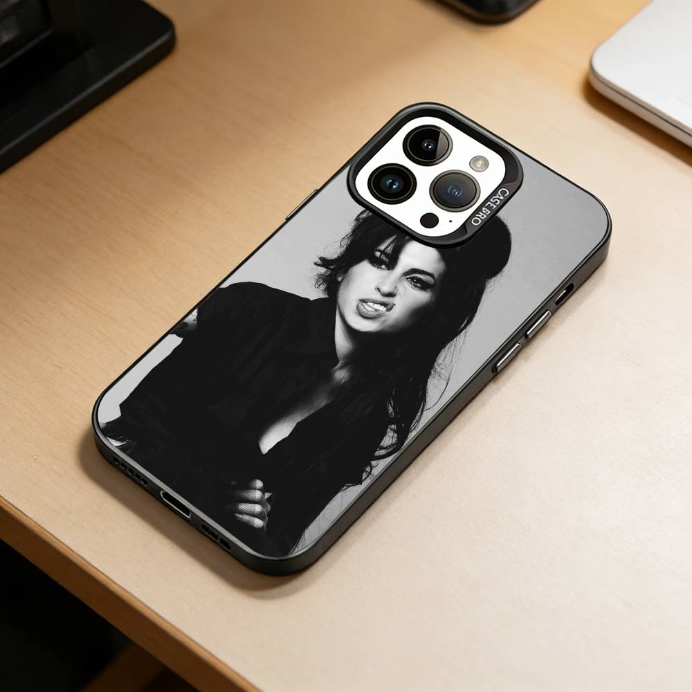 Y2K A-Amy Winehouse Handyhülle Für iPhone 17,16,15,14,13,12,11 Plus,Pro Max,XS,Bunte Silberne Handyhülle Funda Cover