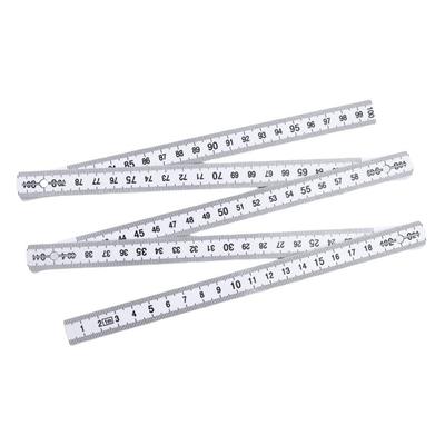 Portable Wooden Folding Ruler 2M Extended Measuring Rule Slider Metric Scale 1M Folding Carpenter's Ruler Drawing Tools