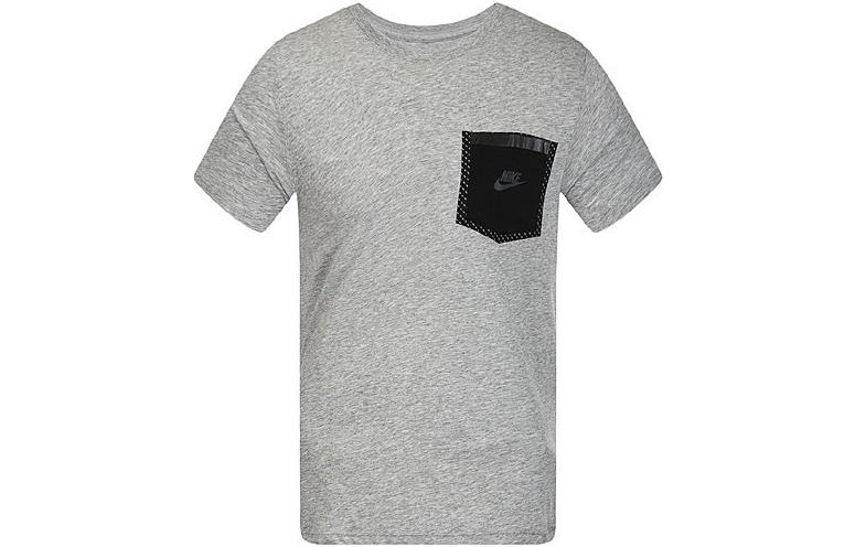 

Nike T Shirts Men s Gray Crew Neck Moderate Straight Fit 739599-063 XL