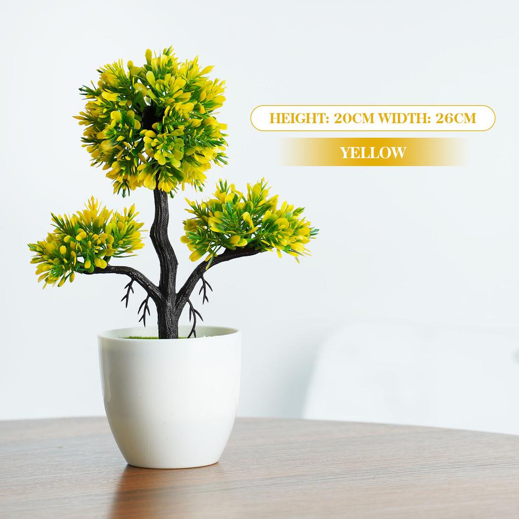 Künstliche Pflanzen Bonsai Kleiner Baum Topf Kunstpflanze Blumen Topfpflanzen Ornamente für Zuhause Zimmer Hotel Garten Tisch Offizielle Dekoration