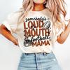 Comfort Colors® Football Mom T-Shirt, Somebody's Loud Mouth Football Mama Shirt, Funny Retro Game Day Gift For Her, Football Mama Shirt