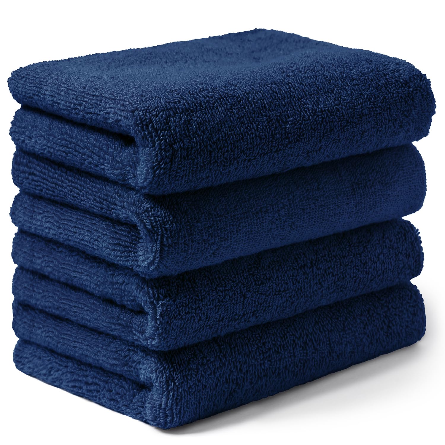 

AIFY City Towel Face Towel Durable Hotel Gentle on Ideal for New 34 x Navy 4-Piece Set Thick, Fluffy, Quick-Drying, Absorbent, Cotton, Quality,