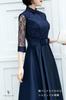 Party Dress Official Party Dress Royal Lace Satin Elegant Dress Wedding Coming of Age Ceremony Graduation Party Piano Recital Party Collar High Look