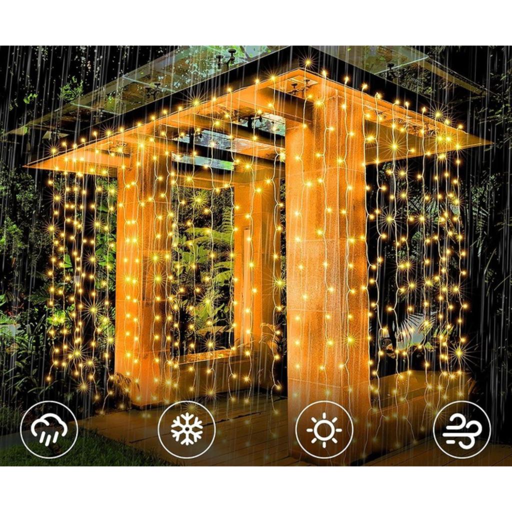USB Light Curtain 3m X 3m 300 Led Warm White