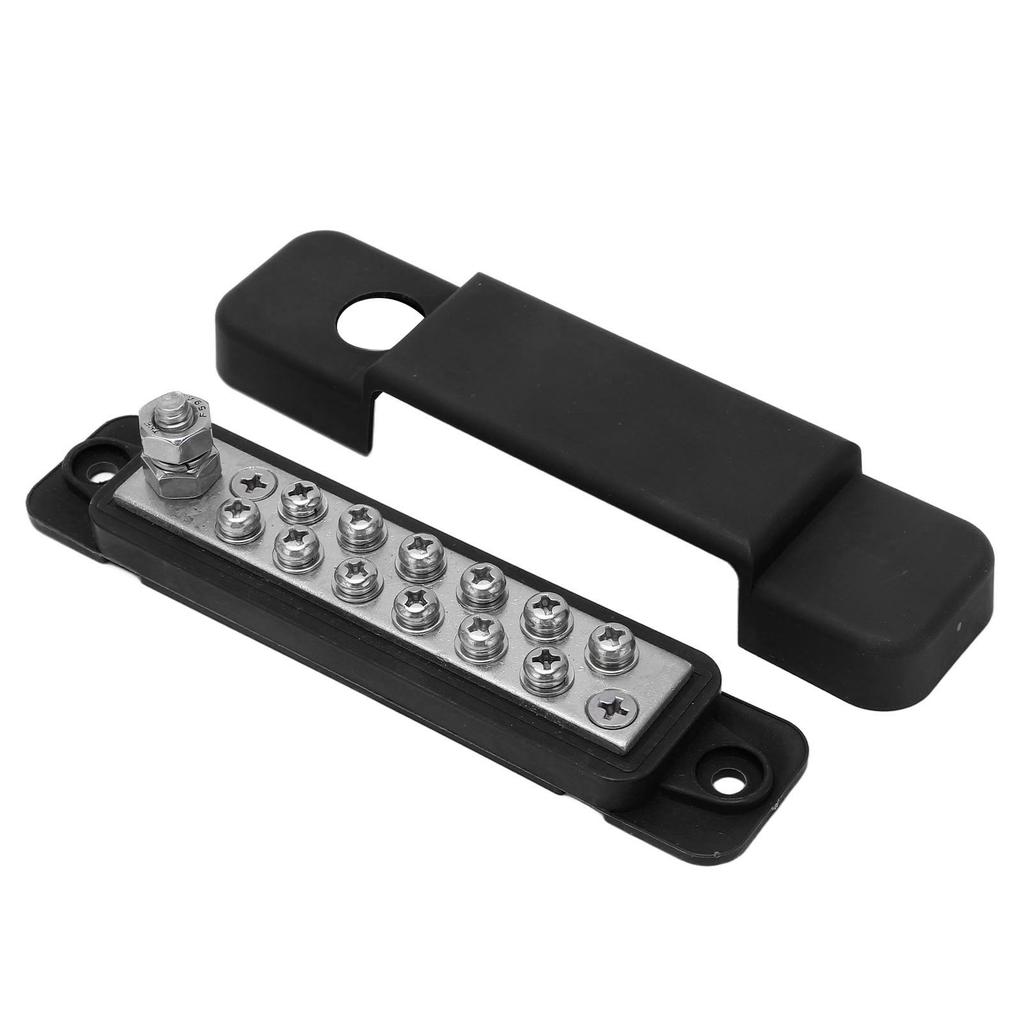 12 Terminal Power Distribution Block with Cover for Car Marine Boat Solar Panels