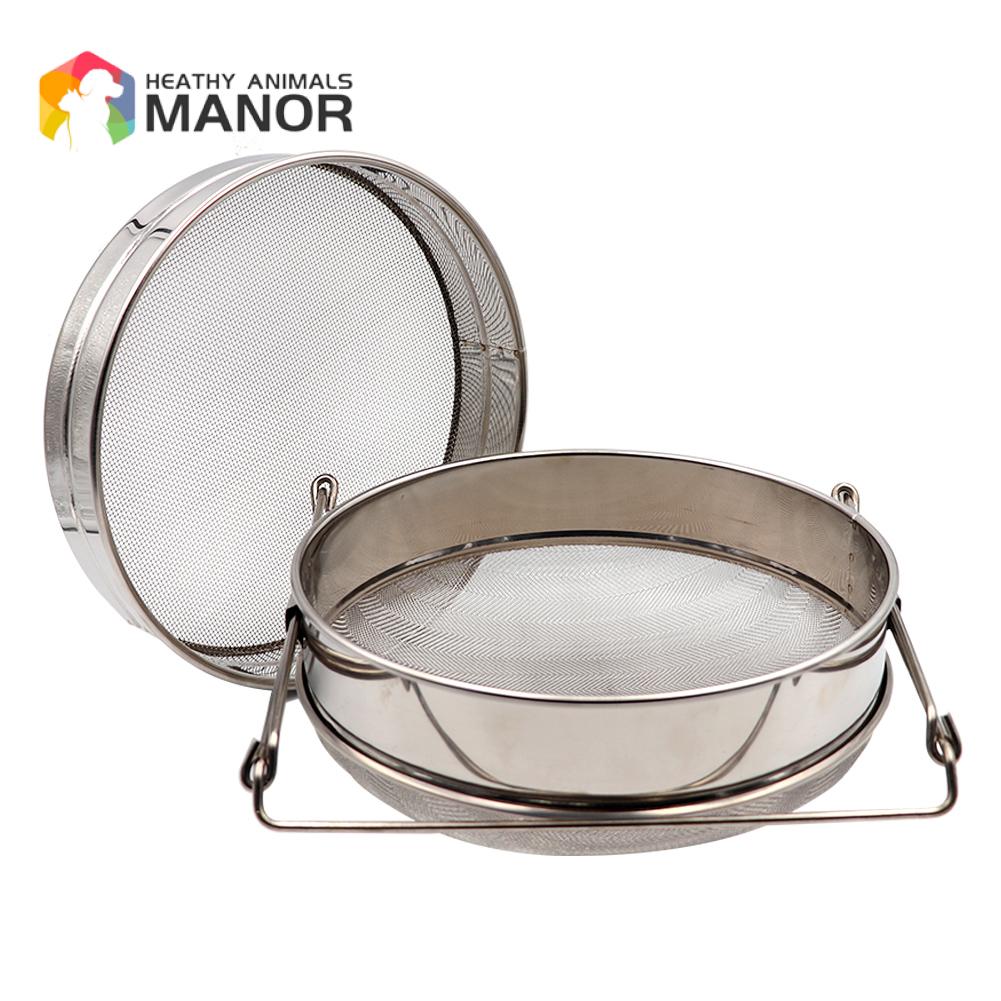 Stainless Steel Bee Honey Filter Strainer Machine Tool Extractor Double-Layer Honey Sieve Filtration Beekeeping Tools