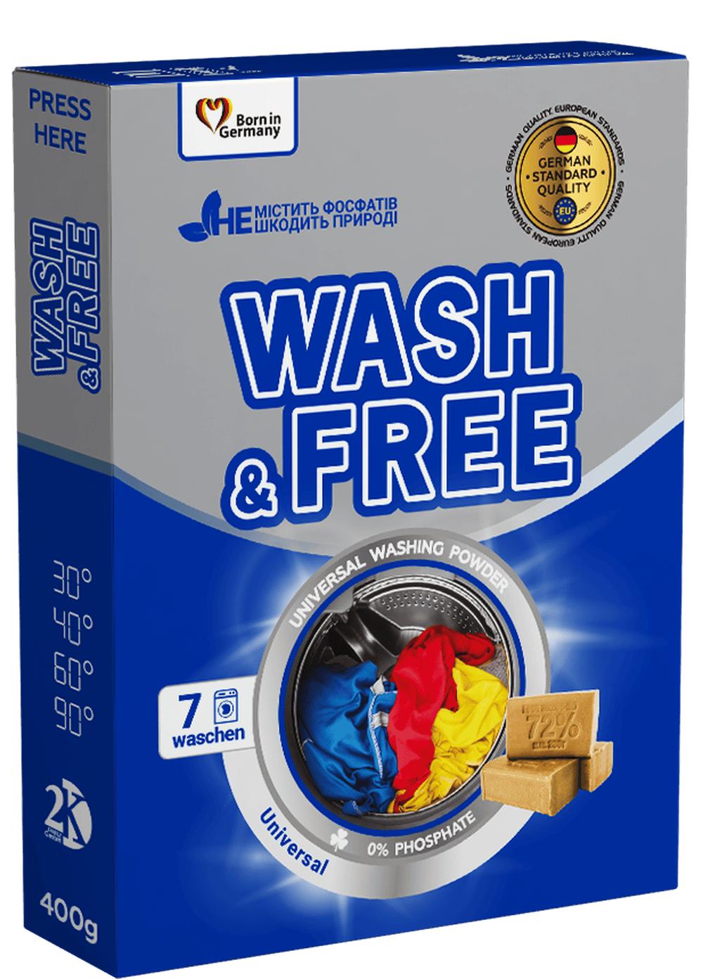 

Пральний порошок Wash&Free універсальний 400 g