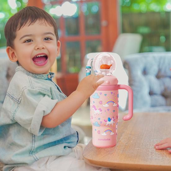 Velrybí fontánový kelímek 710ml Nerezový hrnek na pití se zábavným fontánovým efektem Nepropustný Kelímek se slámkou odolný proti rozlití pro děti dospělé