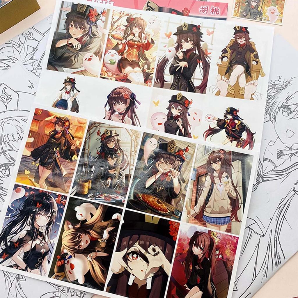 Genshin Impact Coloring Forcalos 30 Drawing Genshin Impact A4 Color Cosplay Doodle Coloring Design Illustration Art Gift Book, Hand-Drawn Book, Xiao,