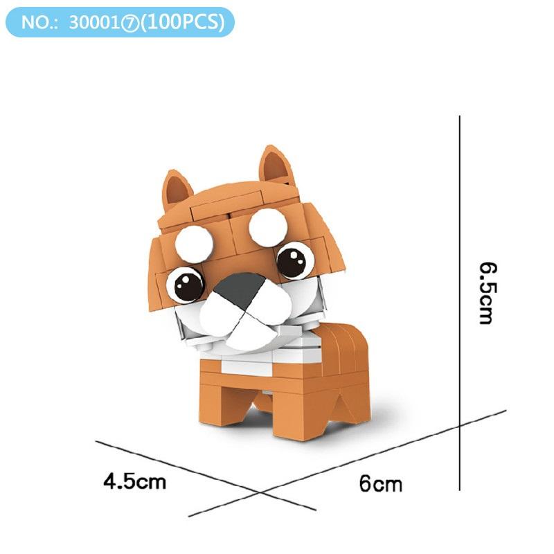 Hsanhe Plastic Blocks Animal Model Corgi Dog Building Assembly Toys Flamingo Educational Coala Children Gifts for Kids