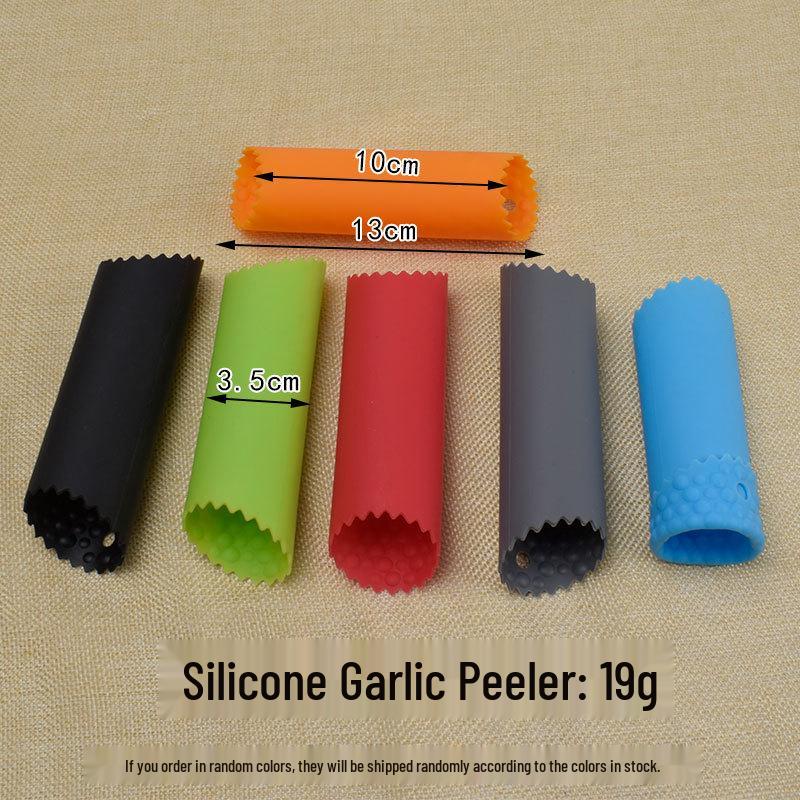 Silicone Garlic Peeler and Masher - Manual Press Tool for Easy Garlic Peeling