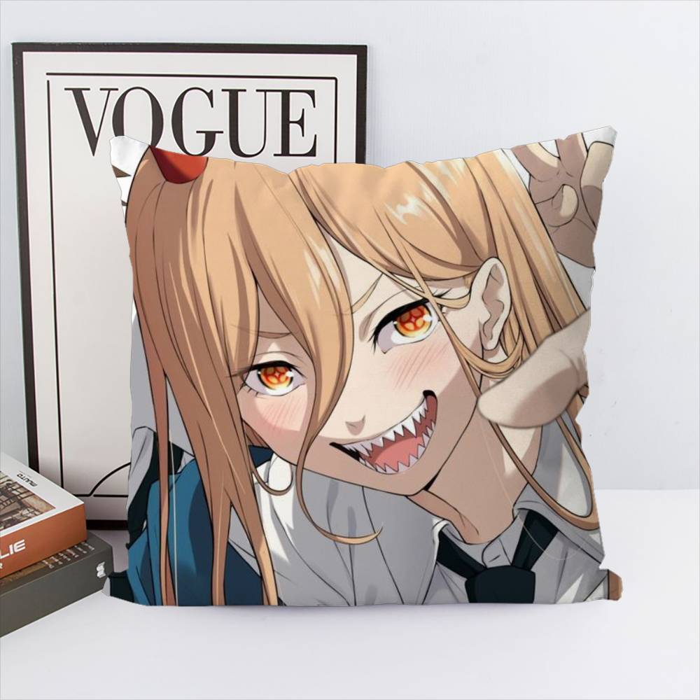Anime Chainsaw Man Pillow Case Pillowcase Double-Sided Printing Cushion Cover 45x45 Decorative Cushions Sofa Soft Home Decor Pil