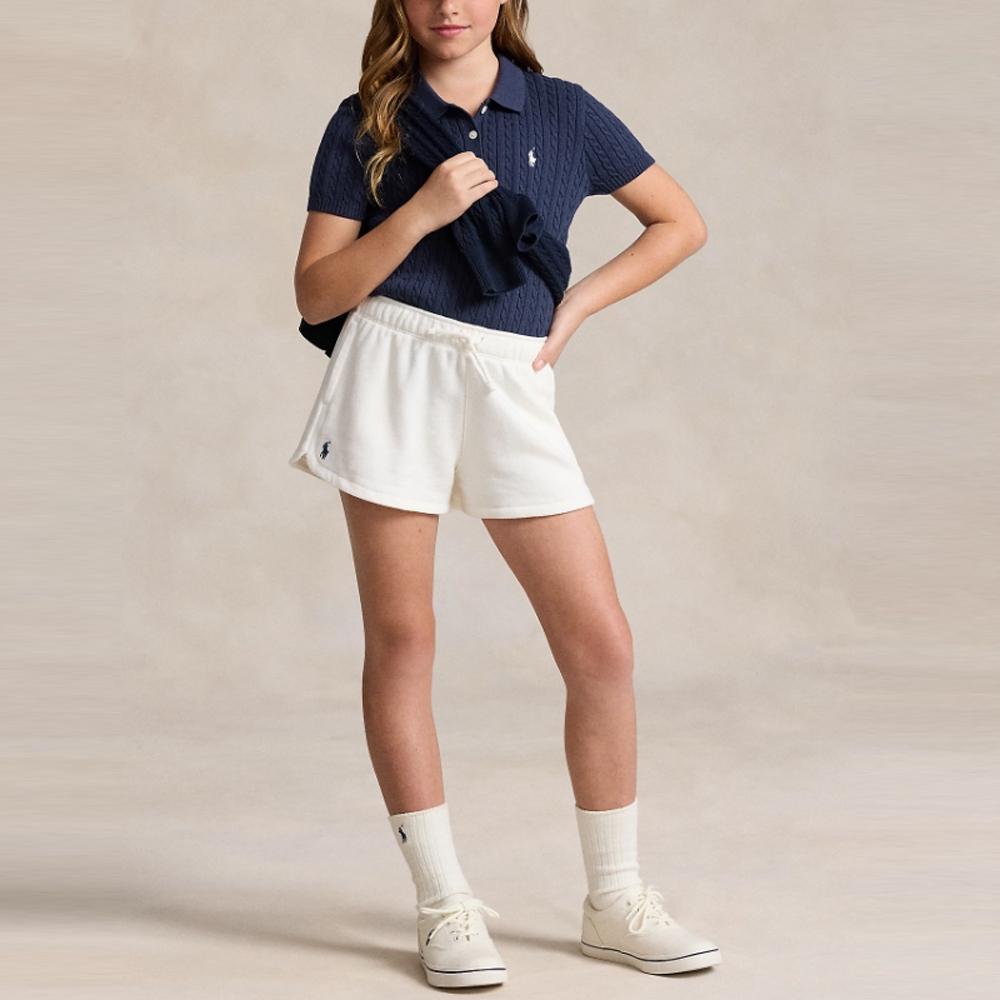 Polo Ralph Lauren Polo Shirt Ss24 Logo Small Pony Embroidered Button Short Sleeve Kids Tops Dark-Blue CWPOSWEG6820439-400