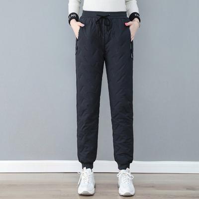Thickened Fleece-lined Pants for Middle-aged and Elderly Women Autumn Winter Windproofwarm Casual Sports Pants Plus Size 7xl