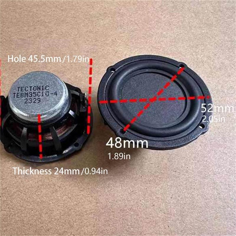 High End 52mm Neodymium Magnetite Speaker With Flat Panel Design For Studio And Desktop Sound Applications