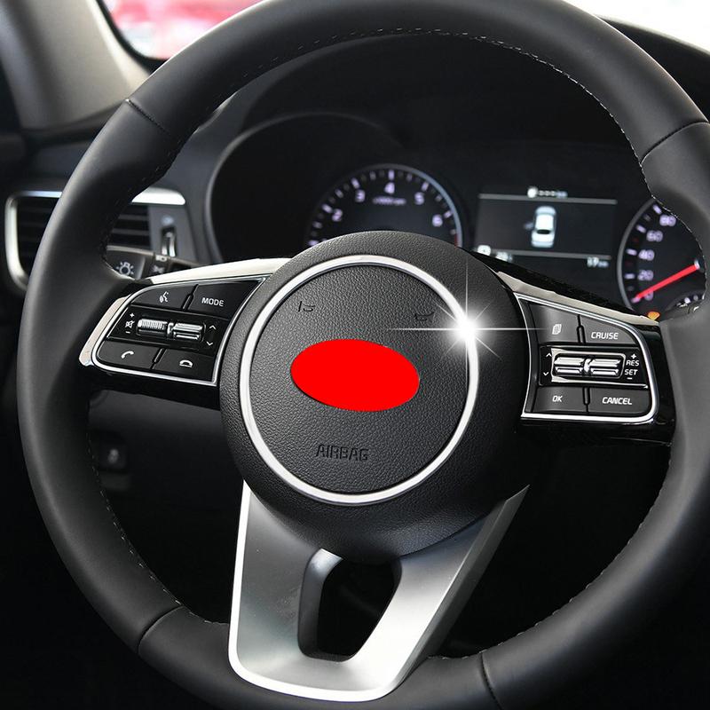 For KIA Sportage 4 QL 2016 -  Steering Wheel Center Circle Ring Trim Decoration Sticker Cover Interior Accessories