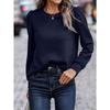 Felpa da donna autunno e inverno girocollo tinta unita scozzese temperamento elegante felpa casual a maniche lunghe