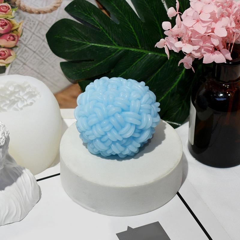 Yarn Ball Decoration 3D Candle Soap Mould DIY Candle Epoxy Mold Handmade Candles Aroma Wax Soap Molds for Decorations