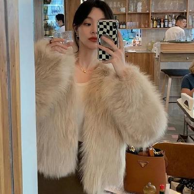 Faux Fur Coat Womens Clothing Fashion Casual Imitation Fox Fur Coat Female  Short Loose Comfortable Winter Jacket