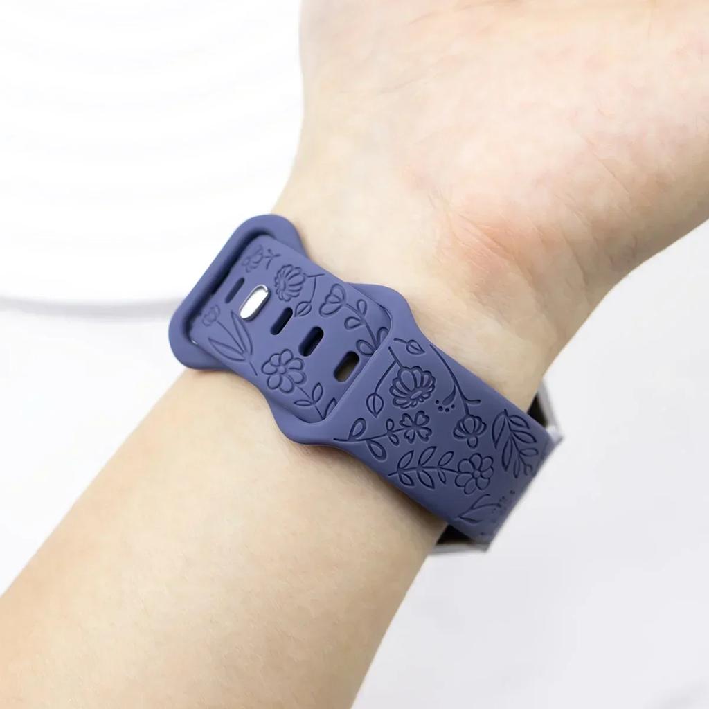 22mm Engraved Strap for Samsung Galaxy Watch 7 6 5 4 6Classic 20mm Silicone Sport Bracelet for Huawei Watch GT5 GT4Pro Watchband