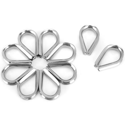 8MM Edelstahl Bootsdrahtseilklemmen Kabelschutzringe Kauschen Klemmen