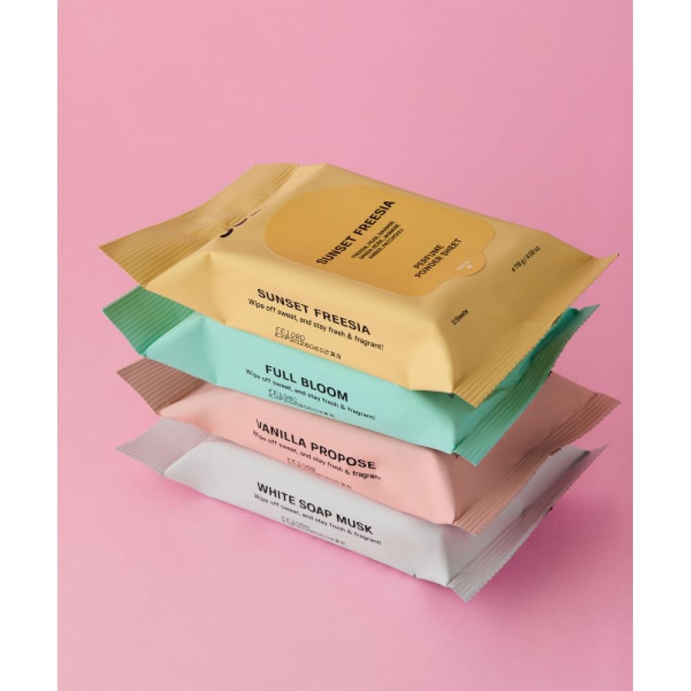 

Julyme [3 упаковки] Парфюмированные пудровые салфетки 20 шт. 2+1 Выберите 1 из 4 типов White soap musk