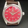SWISS VINTAGE TITONI AIRMASTER TITOFLEX HAND-WINDING MENS RED WATCH a703213-1