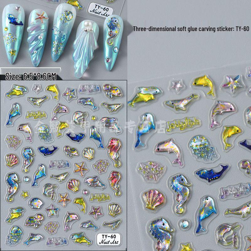 

Мечтательные наклейки для ногтей «Снежинка и снеговик» из хрустального шара с блестками standard