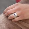Silberschmuck, Spinner Ring, Geburtsstein Schmuck, Angst Ring, Geschenk Für Ihn