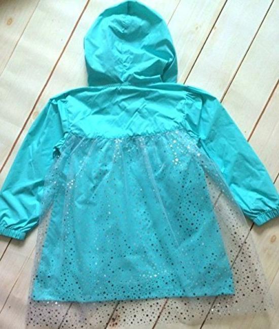 mimi Rain Princess Rainwear for Perfect for and Rainy Days [sweet store] Girls' Poncho, Style, Kids, Daycare, Kindergarten, Bicycles, (100cm, Blue)