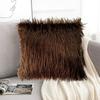 45/50cm Cushion Cover Modern Simple Soft Fluffy Pure White Plush Pillow Home Cushion Artificial Imitation Wool Pillow Cover