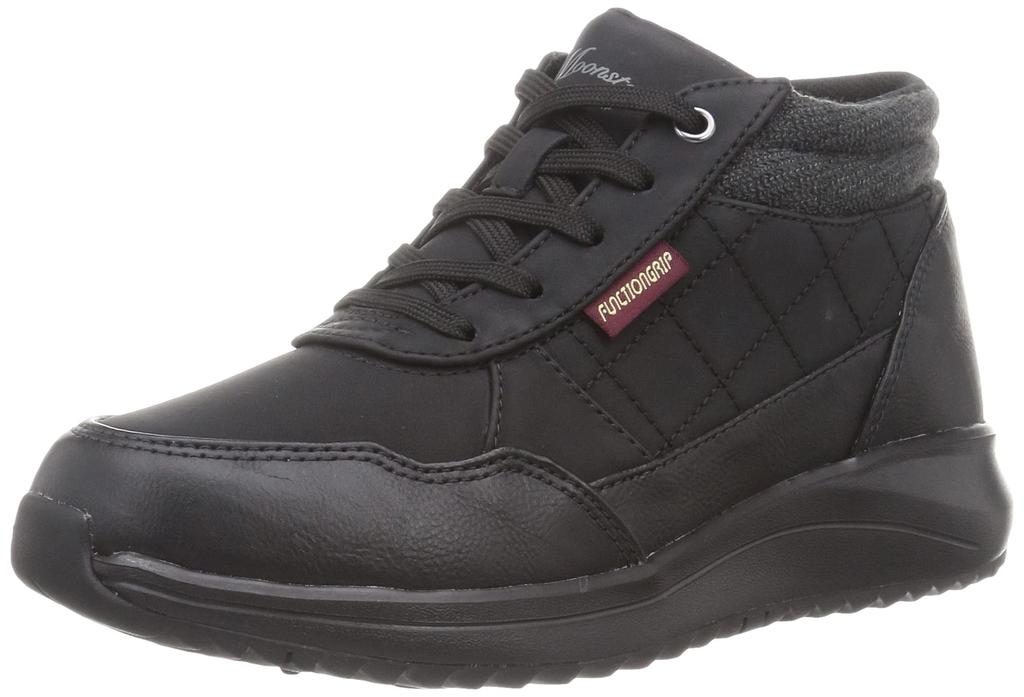 Moonstar SPLT FGL71 Size 3E Women's Sneakers, Black, 22.0 Cm,