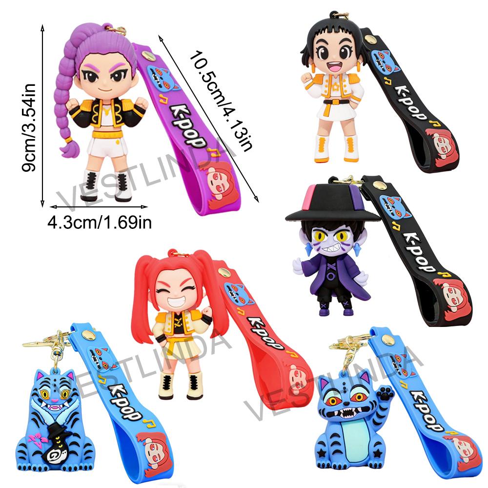 1 OR 10 PIECES KOREAN POP Demon Hunter Key Ring Rumi Key Chain Pendant Exquisite Merchandise Playthings Pouch Car Key Pendant Decoration Holiday