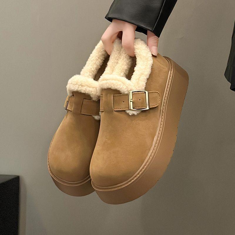 

Women s Thick-Soled Snow Boots with Soft Sole and Plush Fur Lining 35