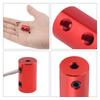 1PCS Rigid Shaft Coupling Aluminum Alloy Red Motor Coupler Connector Sleeve for RC / Airplane / Boat Motor Accessories with M4 Screws