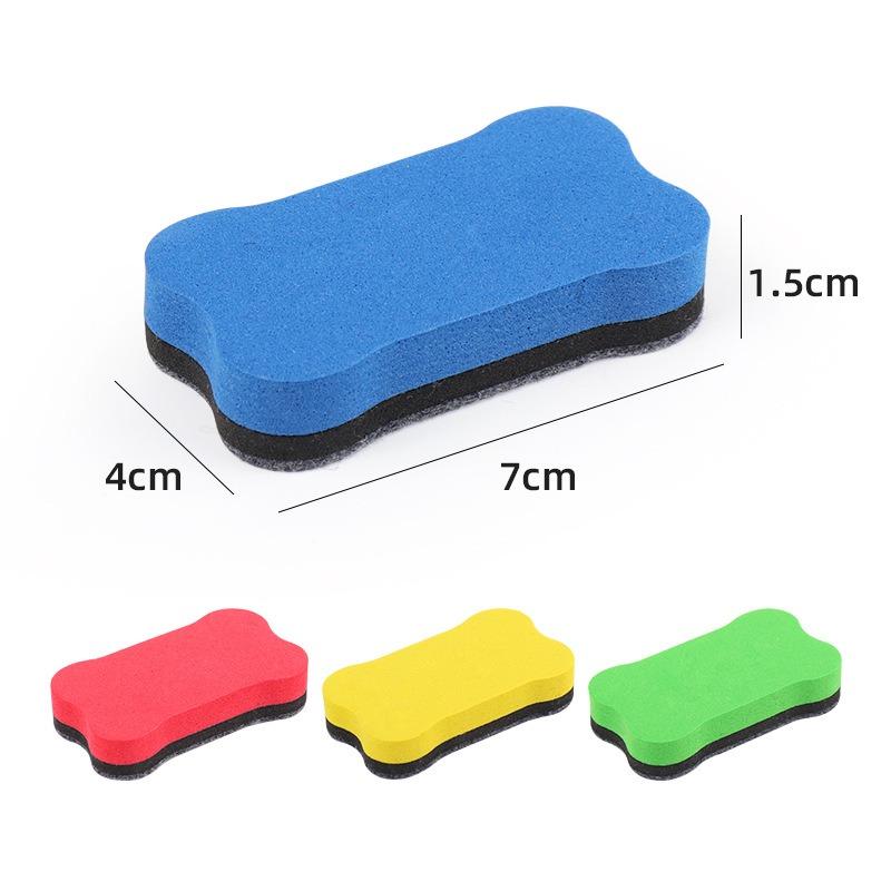 Magnetic Felt Small Bone Shaped Eva Whiteboard Eraser Cleaning Tool