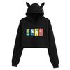 Jujutsu Kaisen Cat Ear Crop Hoodie - Spring Fashion Trend for Girls