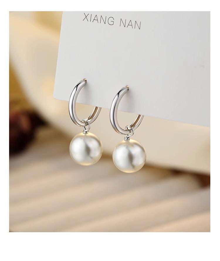 Cercei cu perle de lux noi 2023: Argint 925, design de înaltă calitate, perfect pentru toamnă/iarnă.