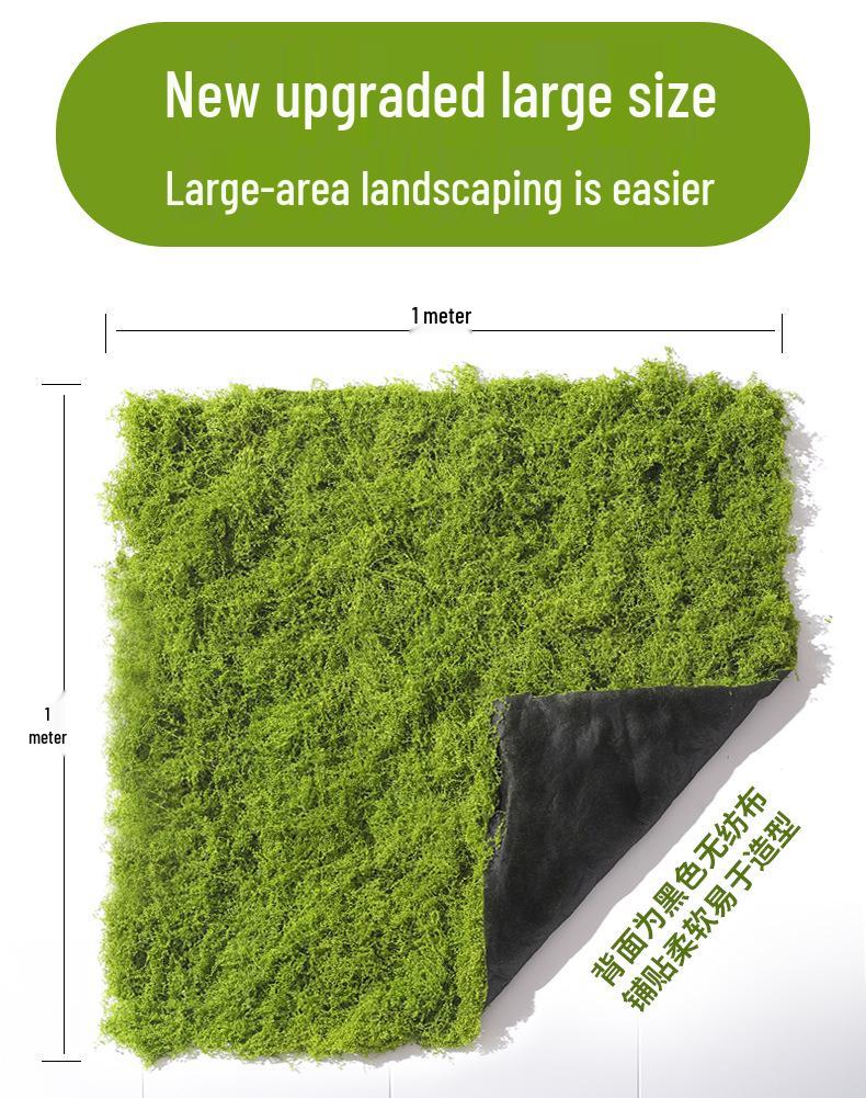Artificial Green Moss Turf Lawn for Landscaping and Garden Decor