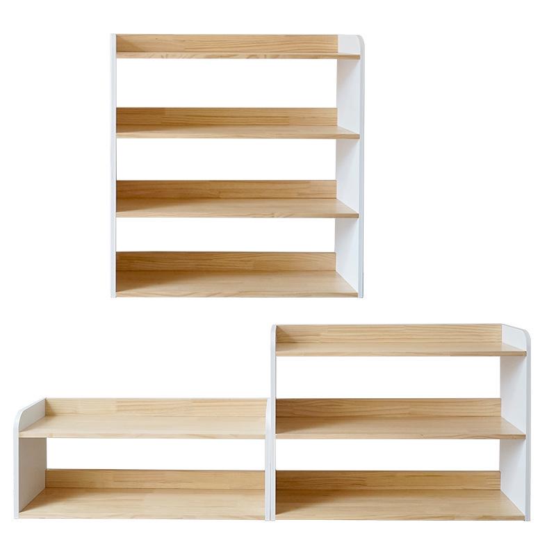Korean Style Wooden Bookcase & Toy Storage Rack for Children's Room