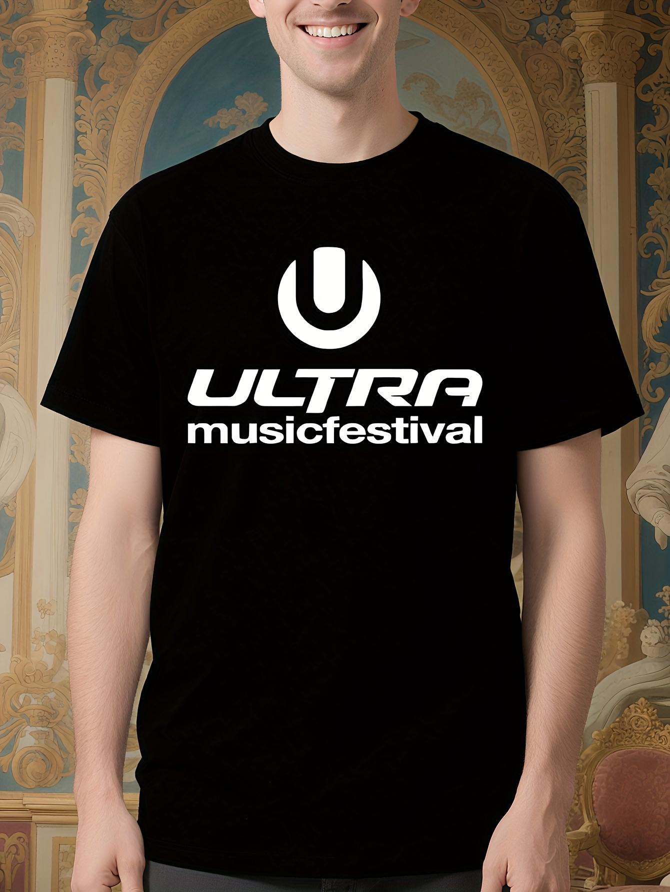Ultra Music Festival EDM Tshirt - Black with White Logo -... L