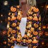 Women's Halloween Print Long Sleeve Knit Cardigan Button Front Fall Casual Outerwear