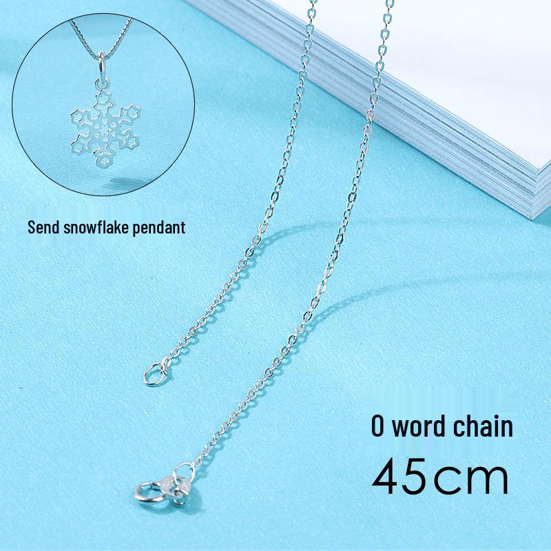 

S925 Silver Clavicle Necklace - Simple & Fashionable Mini Pendant with Versatile Short Snake Bone Chain. 925 Silver