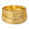 10pcs Set Bohemia Water Ripple Smooth Surface Multi-layer Fold Wear Bangles for Women Exaggerated Personality Jewelry Sets Gifts